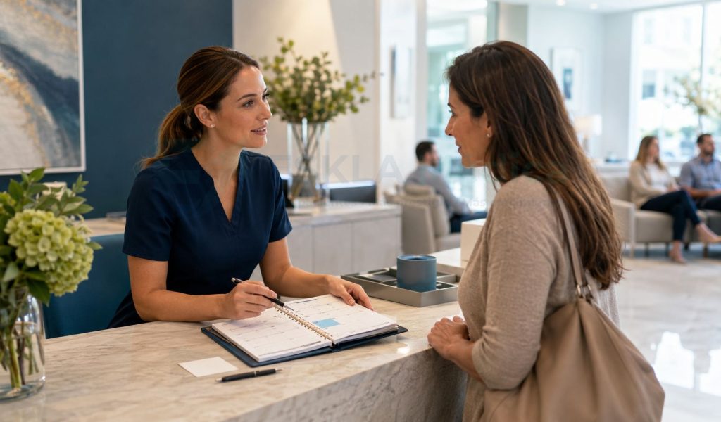 Cómo reducir citas perdidas en consulta privada checklist mas guion de recepción para confirmar pacientes